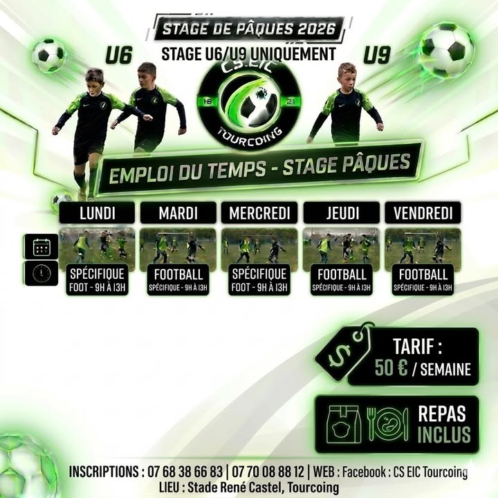 ⚽️ ET ON N&rsquo;OUBLIE PAS NOS U6 À U9 ! ⚽️