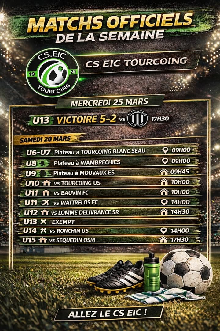 ⚽️ Matchs du week-end ⚽️